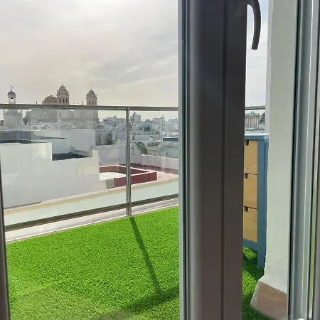 Skyline - Loft With Private Terrace And Breathtaking Views! 公寓 加的斯